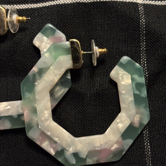 BaubleBar Deirdre Resin Hoop Earrings - Picture 2 of 3